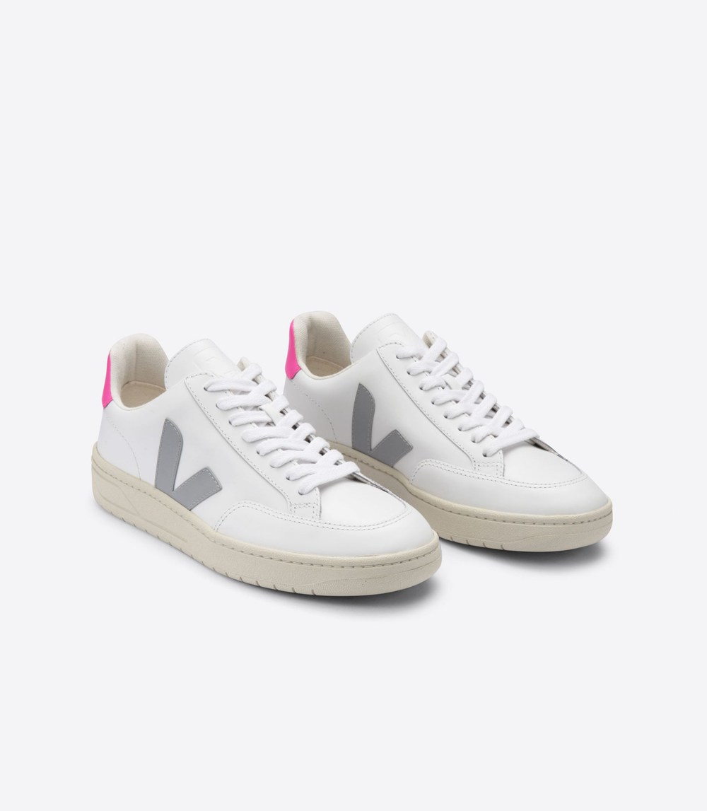 Veja Sneakers Dam - V-12 Läder - Vita - 640392-LVT